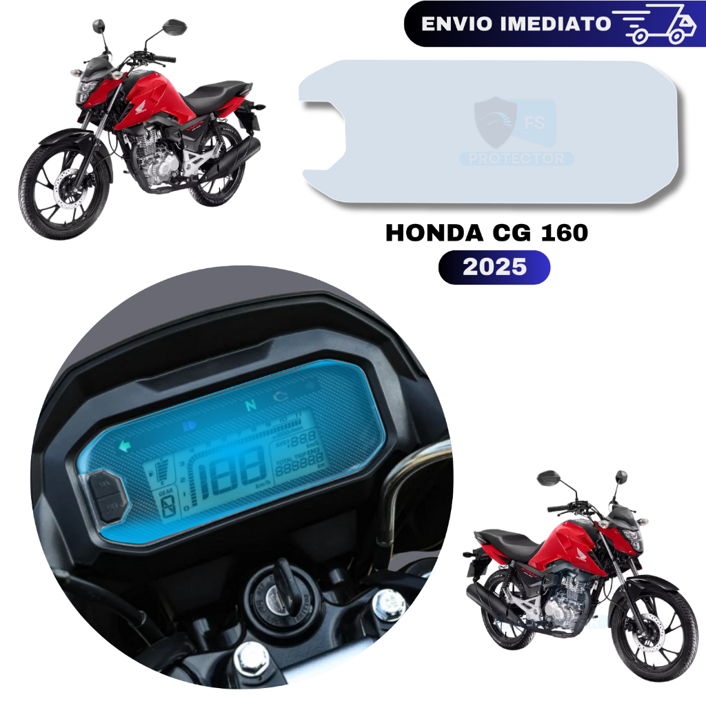 Película protetora do painel Cg 160 Titan Fan Start 2025 em diante proteção TotalShield Antirrisco em Oferta na Shopee