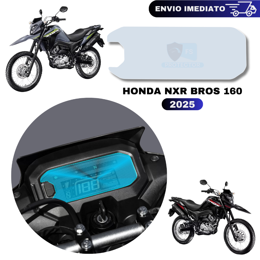 Película Protetor do Painel Nova Bros 160 NXR 160 2025 em diante Acessório Bros160 TotalShield