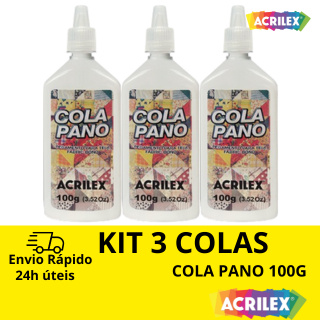 Cola Pano Acrilex 100g PCT C/3 Unid. em Oferta na Shopee