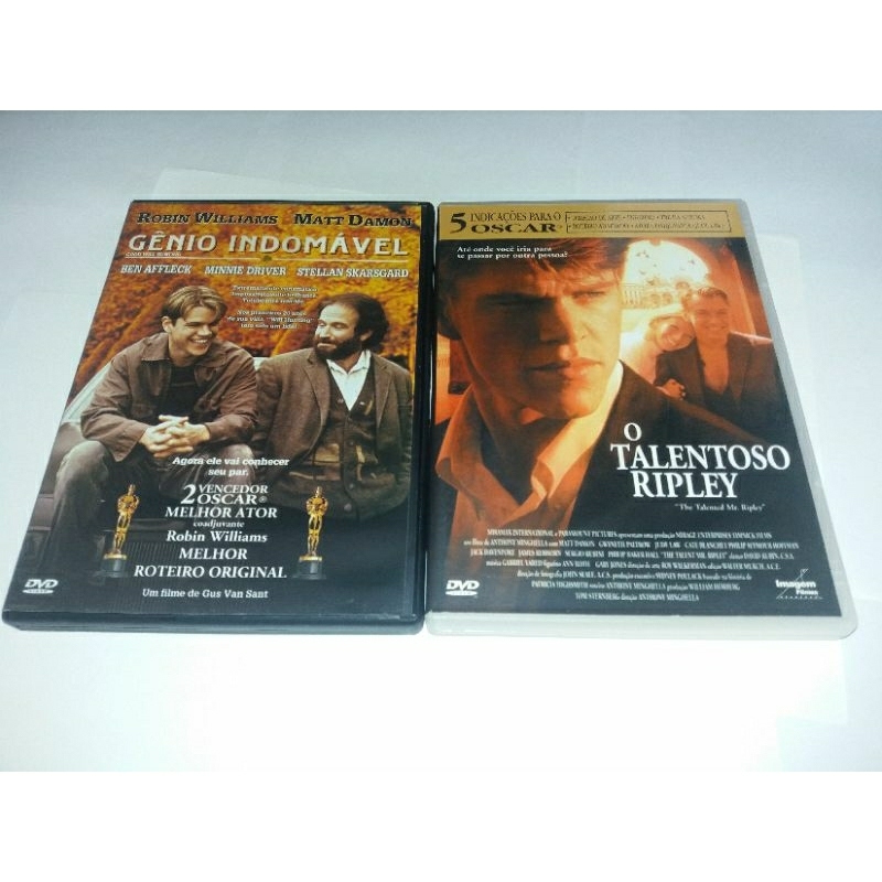 Lote 02 Dvds Matt Damon : Genio Indomavel (1997) + O Talentoso Ripley (1999)