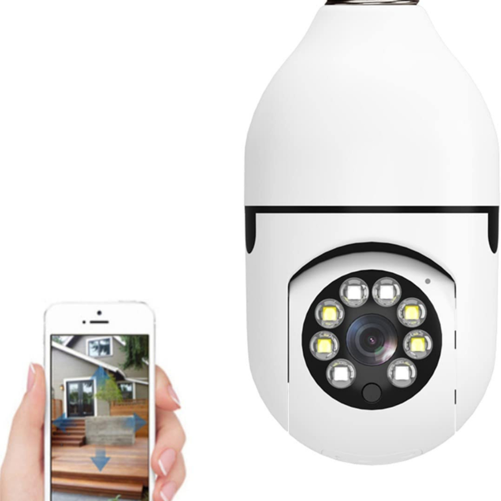 Câmera Ip Lâmpada Wifi Full HD Visão Noturna: a Câmera Consegue Cobrir Uma Área Bem Maior do Que Uma Câmera Comum — R$ 79,90 em Shopee