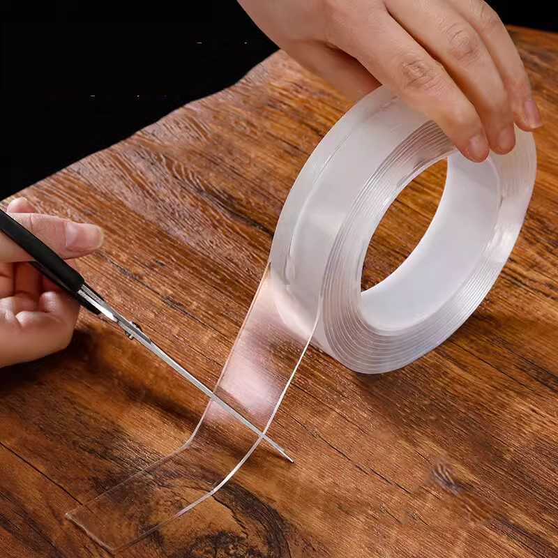 Fita Dupla Face Extra Forte Transparente NanoGel Silicone Mágica Adesiva Cola na Parede Móvel Porta em Oferta na Shopee