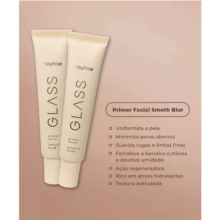 PRIMER FACIAL SMOOTH BLUR GLASS RUBYROSE