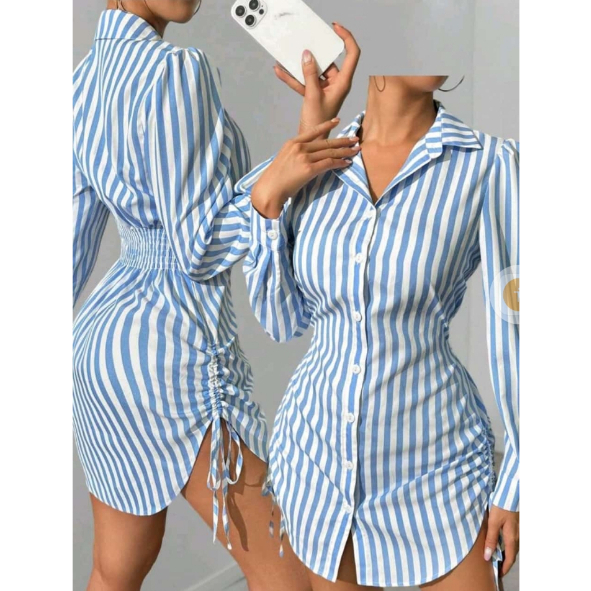 Chamise Chemise Vestido Feminino Com Elástico na Cintura Ajuste Nas Laterais Moda Tendencia Camisa Camisao Saida de Prai em Oferta na Shopee