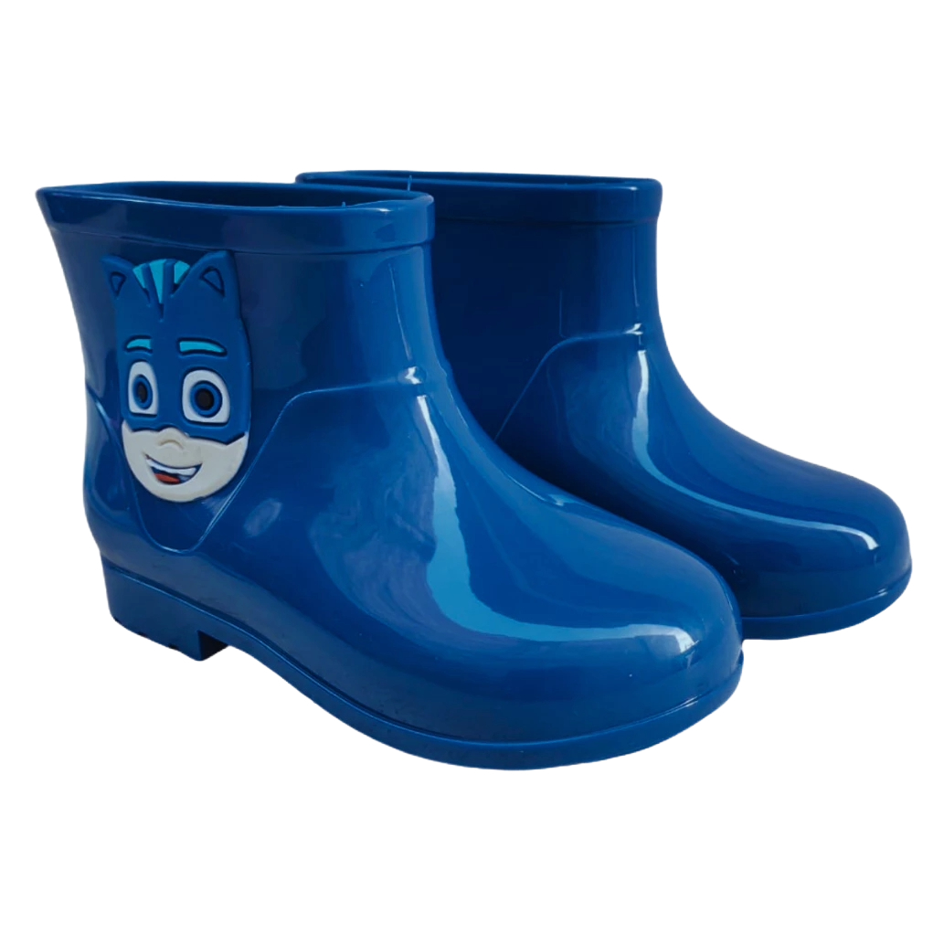 bota galocha Bota Menino Gato Pj Mask Cano Curto Para Chuva Impermeavel