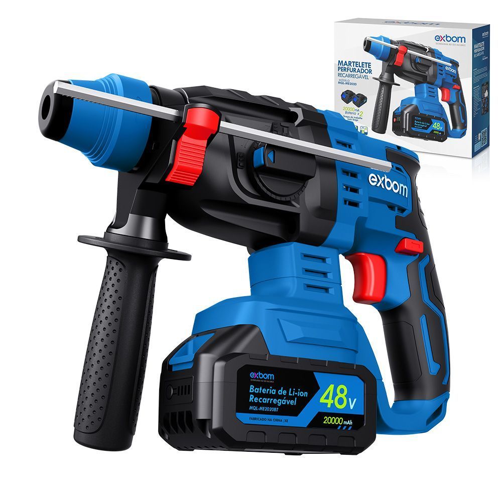 Martelete Perfurador Brushless a Bateria e Recarregável 2 em 1