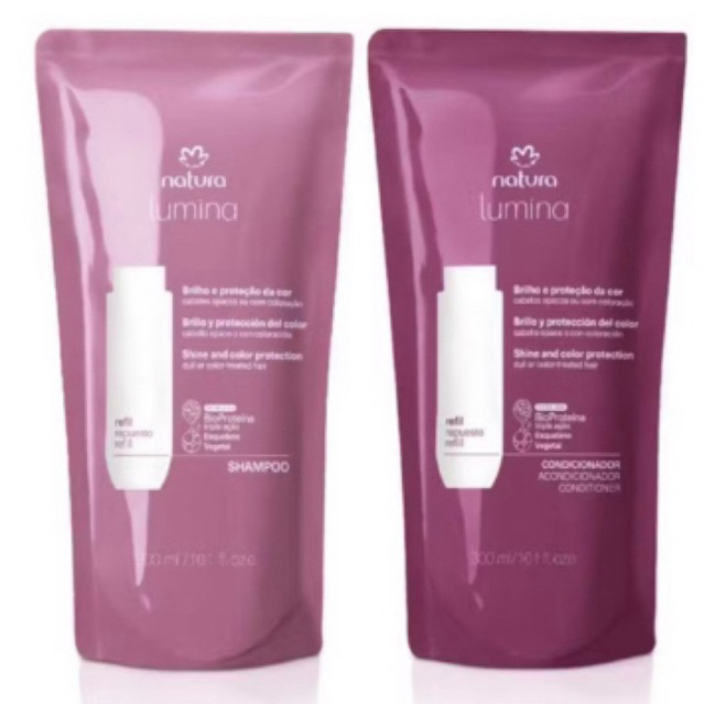 Kit Refil Lumina Brilho e Proteção da Cor - Shampoo Revitalizante e Condiciondor