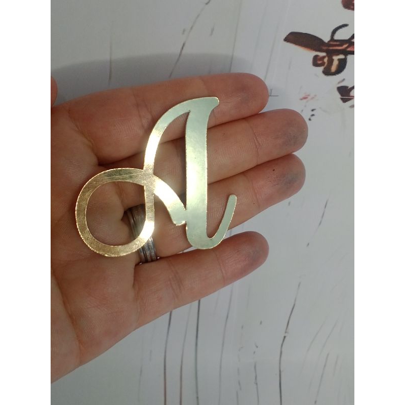 Kit de apliques letra inicial em lamicote dourado - letras douradas para lembrancinhas