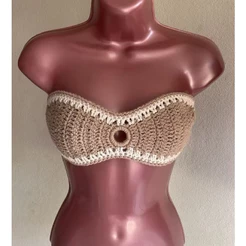 Top croche feito a mao
