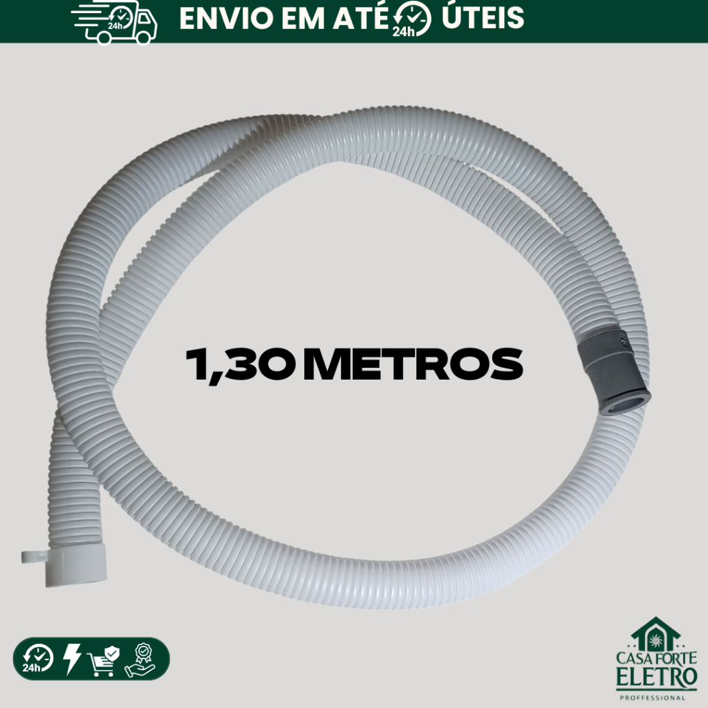 Mangueira de Saída de Água para Tanquinho – 1,30m - Mueller Arno e Colormaq