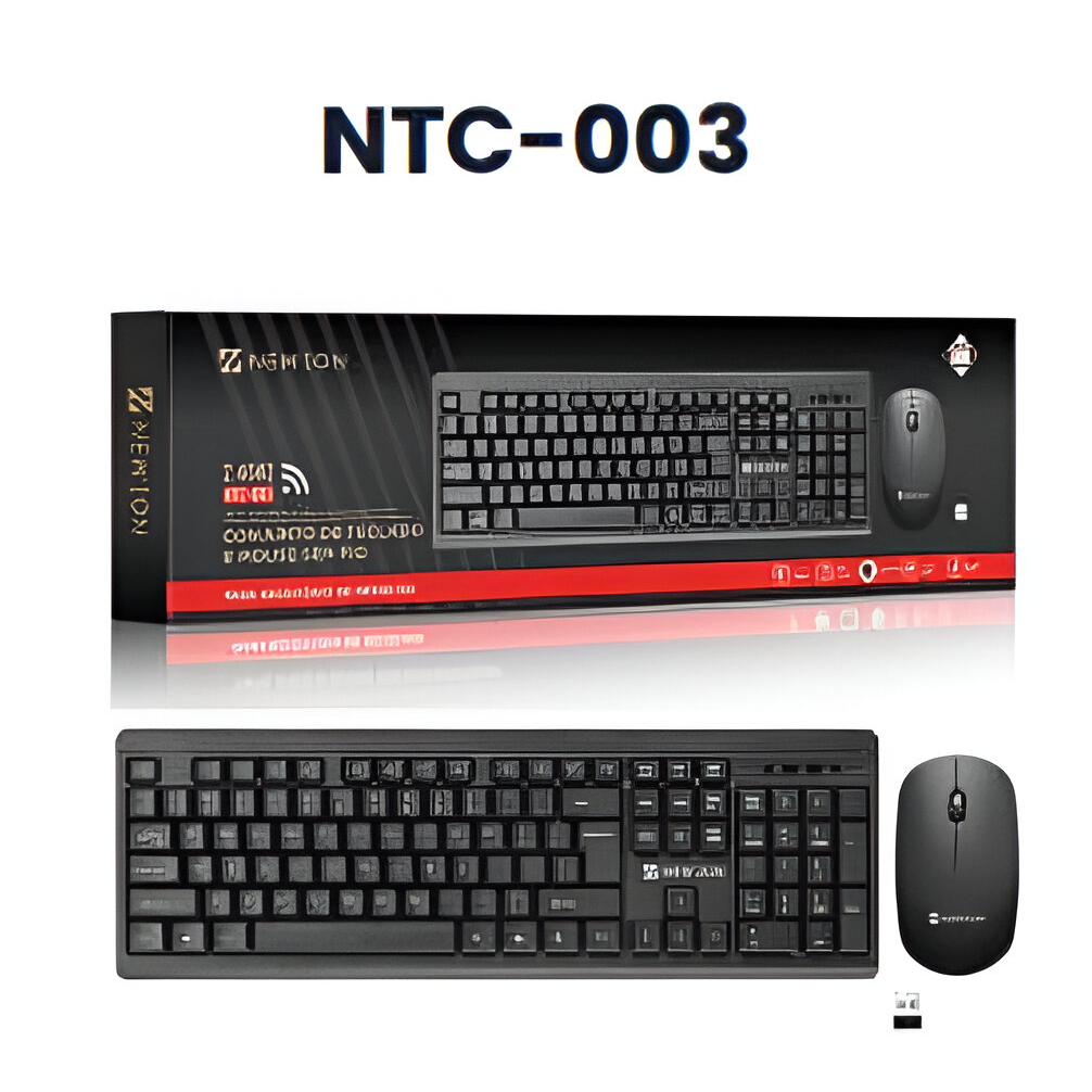Teclado + Mouse Sem Fio ou Teclado Com Fio Abnt2 Pc Usb 2.0 Ç