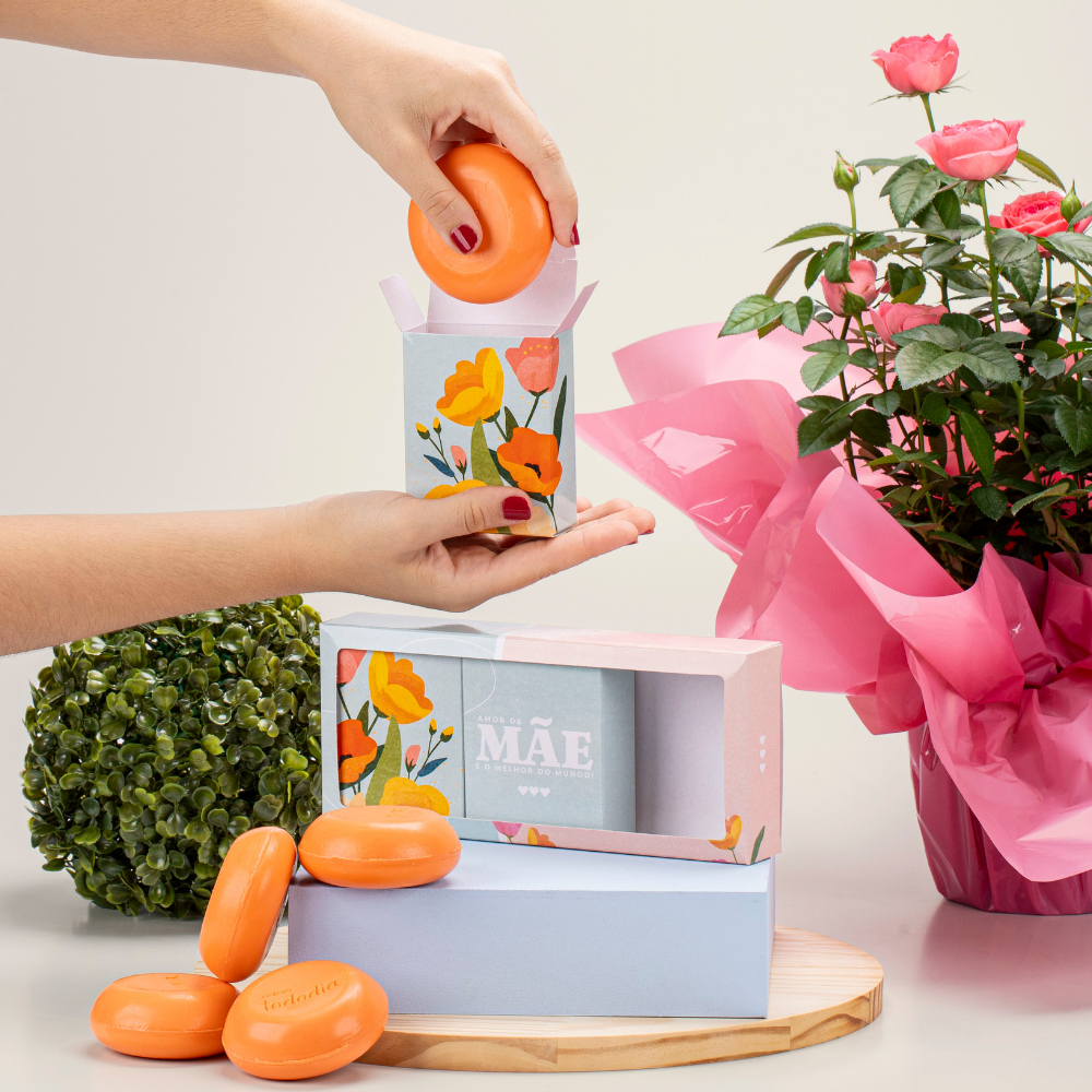 Caixa Trio Para Presentes e Cosméticos Dia das Mães - Amor de Mãe (05 unidades)