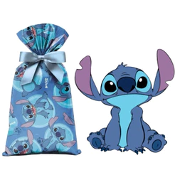 40~160 Sacolinha Plástica Surpresa 20x29 - Festa Stitch da Disney Cromus OFF