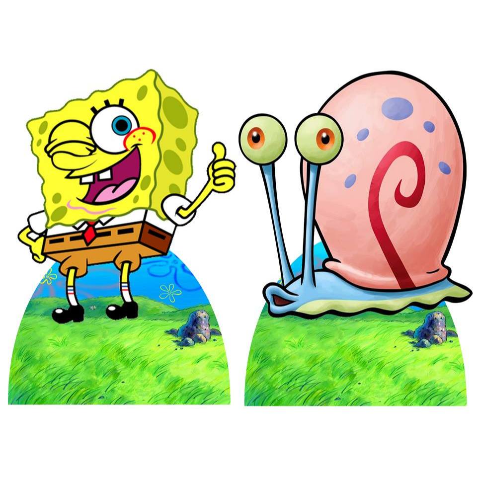 bob esponja modelo 1 kit decoração de festa infantil 4 display de mesa 20cm em Oferta na Shopee