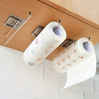 Porta Papel Toalha e Suporte de Filme de Alumínio para Parede de Cozinha