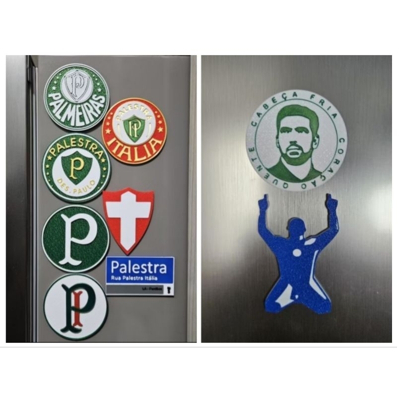 Palmeiras - Abel Ferreira - São Marcos - Palestra Itália - Savoia - Kit 9 Ímãs