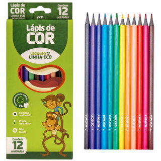 Lápis 12 Cores Eco Sextavado Flex Ecológico Und Leoeleo