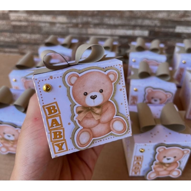 caixa cubo personalizado chá revelação