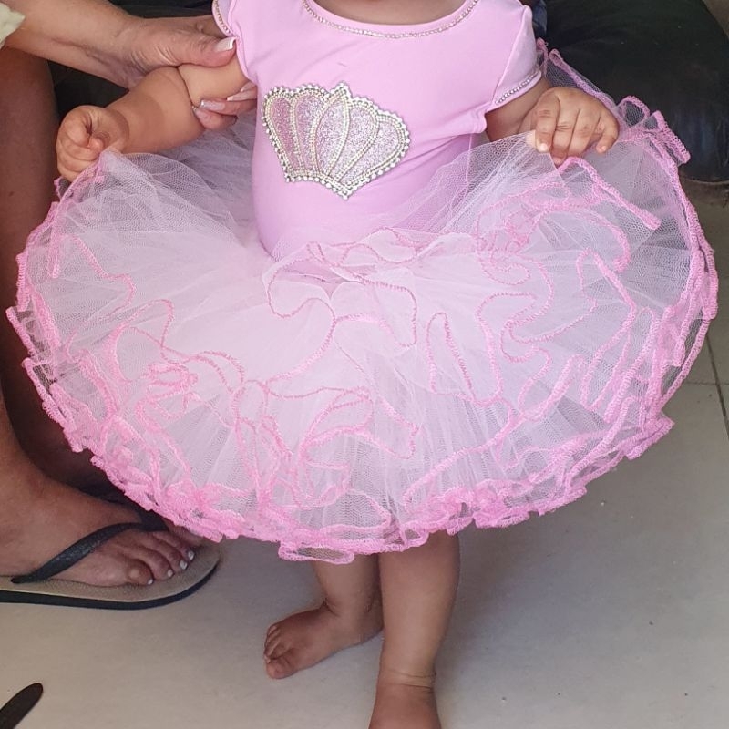 SAIA DE TULE INFANTIL (Somente a Saia) acabamento em overlock SAIA TUTU BALÉ SAIA TULE CHEIA roupa infantil menina bebê