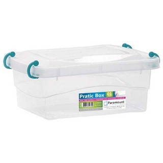 Detalhes do CAIXA PLASTICA MULTIUSO PRATIC BOX 1L 18X13X7CM PARAMOUNT