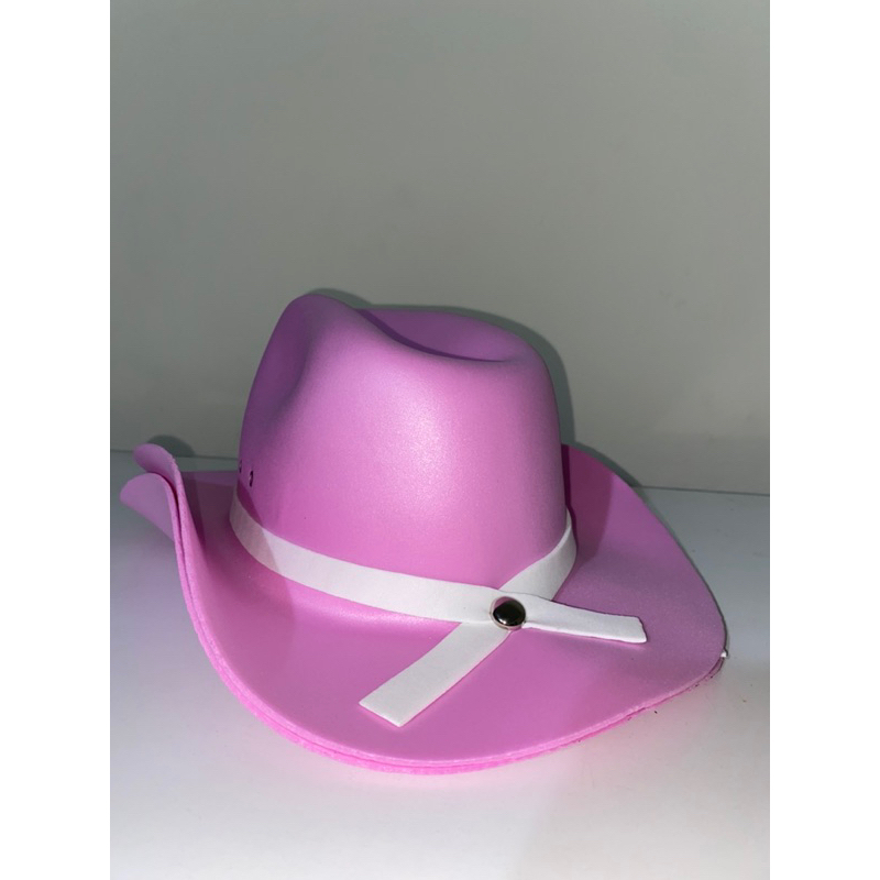 1 CHAPÉU  ROSA  ANA CASTELA  COWBOY EM EVA  - FESTA JUNINA JULINA ARRIA CAIPIRA