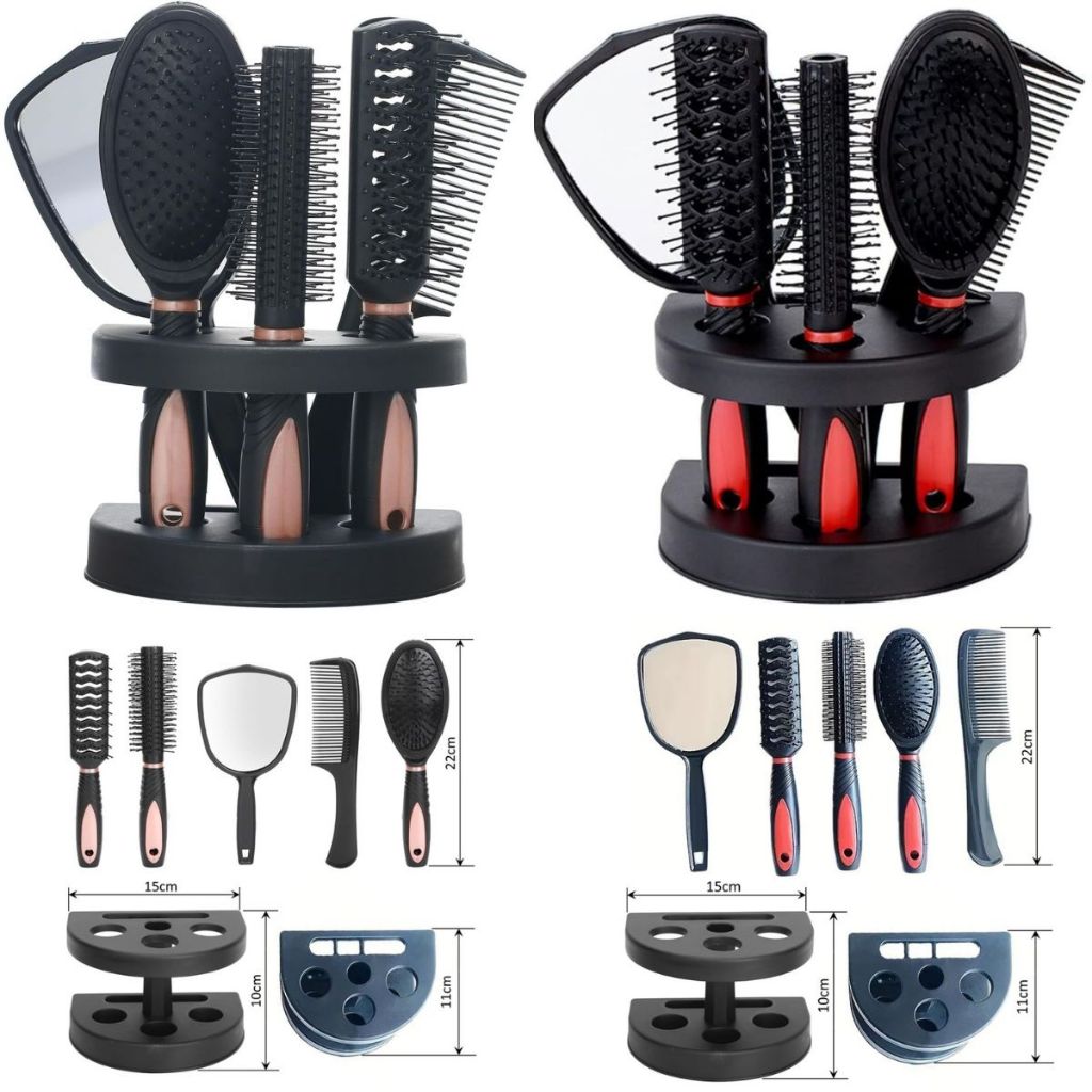 Kit Escovas Cabelo Pente Espelho C/ Organizador Penteadeira em Oferta na Shopee