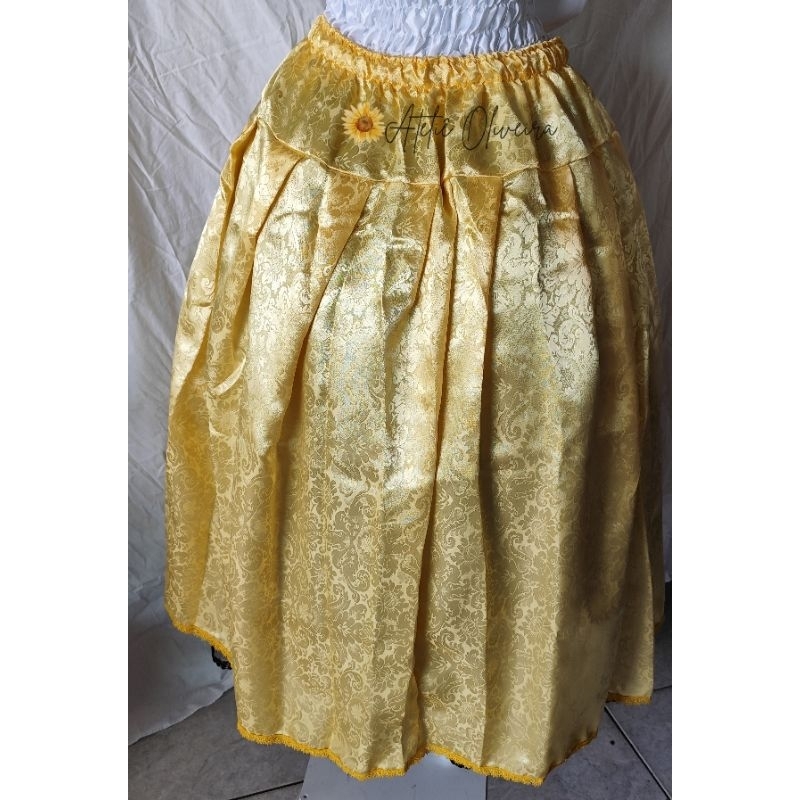 Saia Umbanda Candomblé amarelo Oxum