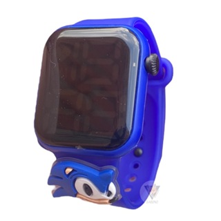 Relógio LED infantil-Personagem de desenho animado,à prova d'água,para meninos sonic em Oferta na Shopee
