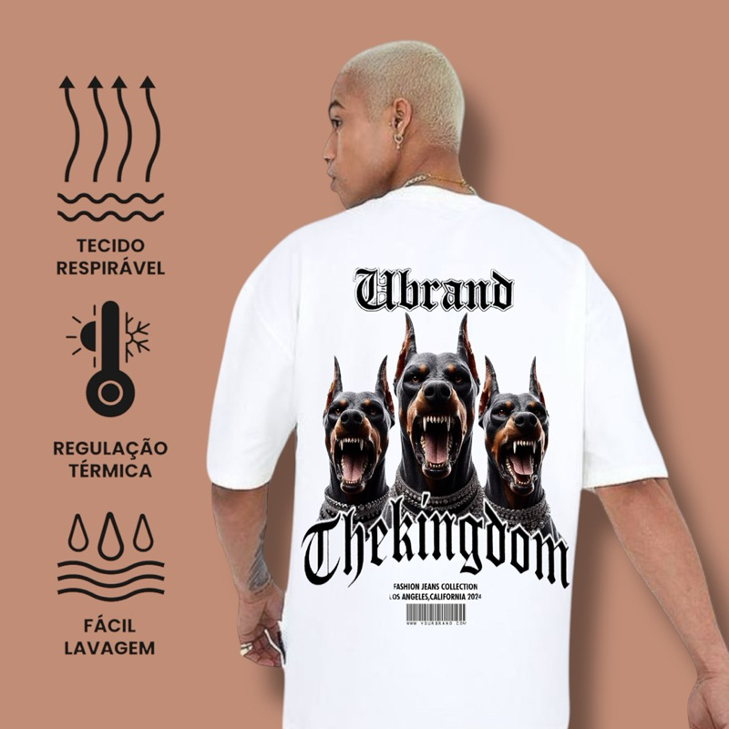 Camiseta Oversized Masculino Estampada Algodão Premium Streetwear