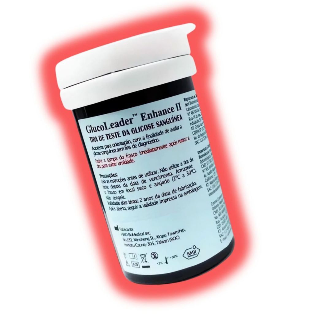 50 Tiras Glicemia Glucoleader Enhance Fitas Glicose Diabetes