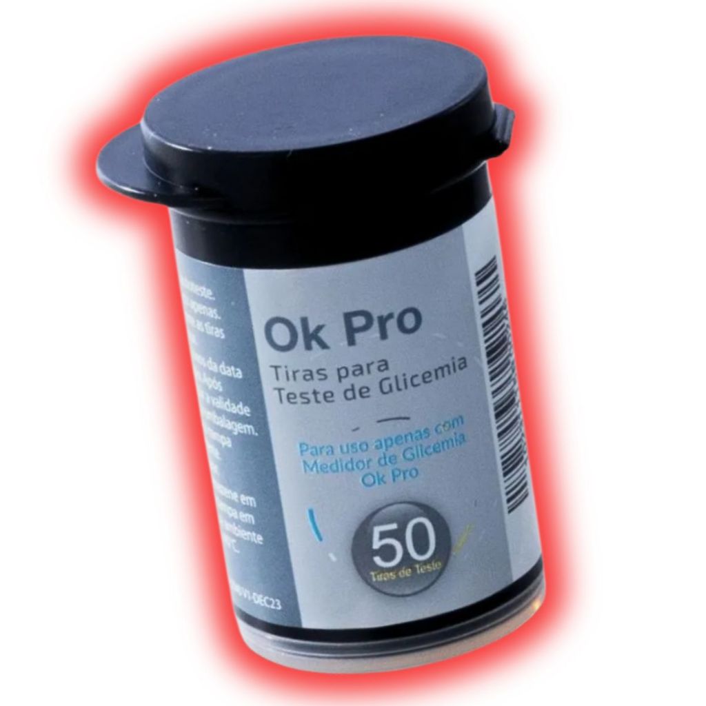 50 Tiras Glicose Ok Pro Fitas Glicemia Diabetes