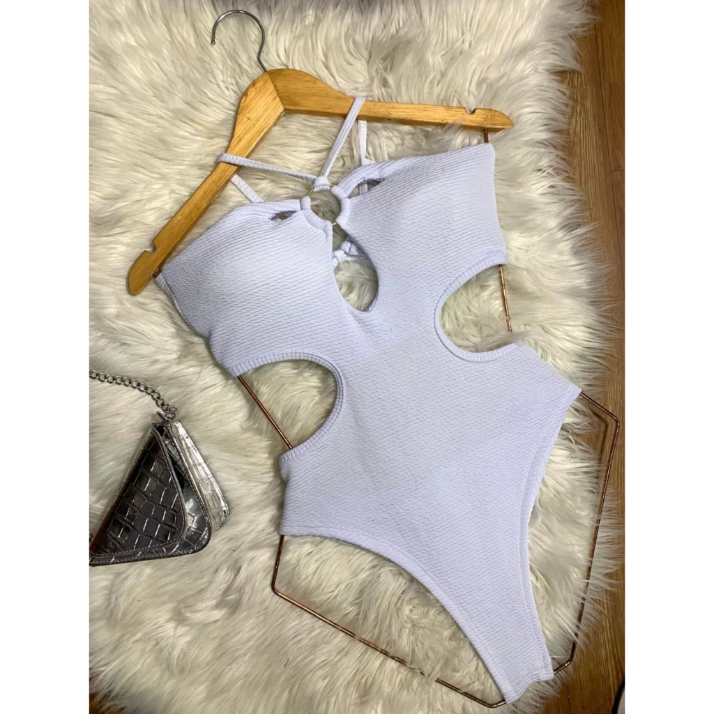 Body Maiô com Bojo Manu 3D Texturizado Moda Feminina Moda Gringa