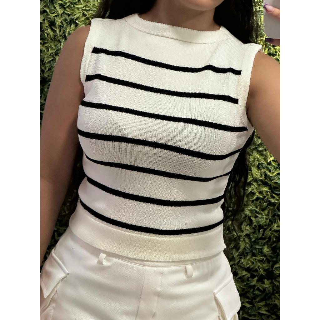 Blusa Feminina Modal Listrada Fresquinha Casual  Moda Tendência Elegante 2026
