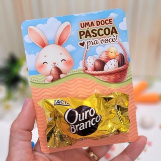 Card de Páscoa com 20, 50 ou 100 mimos para clientes (nao acompanha chocolate). em Oferta na Shopee