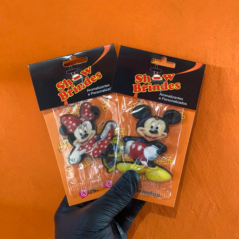 Cheirinhos Para Carro Aromatizante Show Brindes! Mickey & Miney em Oferta na Shopee