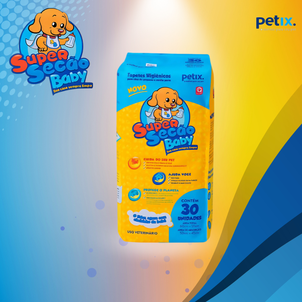 Tapete Higiênico Super Secão Baby Petix Para Cães 30 Un