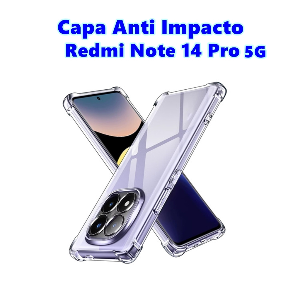 Capa Redmi Note 14 Pro 5G Anti Impacto Capinha Xiaomi Silicone Com Borda Protetora em Oferta na Shopee