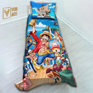 Jogo De Lençol Cobre Leito + Fronha  One Piece em Oferta na Shopee