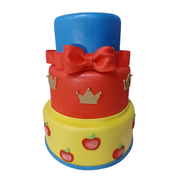 BOLO FAKE BRANCA DE NEVE - (BOLO EVA SEM EMENDA) DECORAÇÃO FESTA INFANTIL