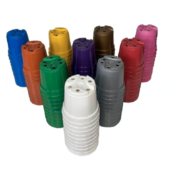 500 Vasos Pote 6 Plástico Muda 80ml Suculentas Cactos COLORIDO