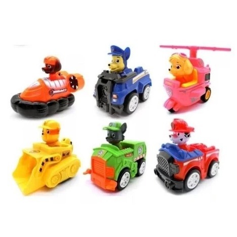 Carrinhos Patrulha Canina Kit 6 Carros brinquedos Patrol Dog PROMOÇÃO