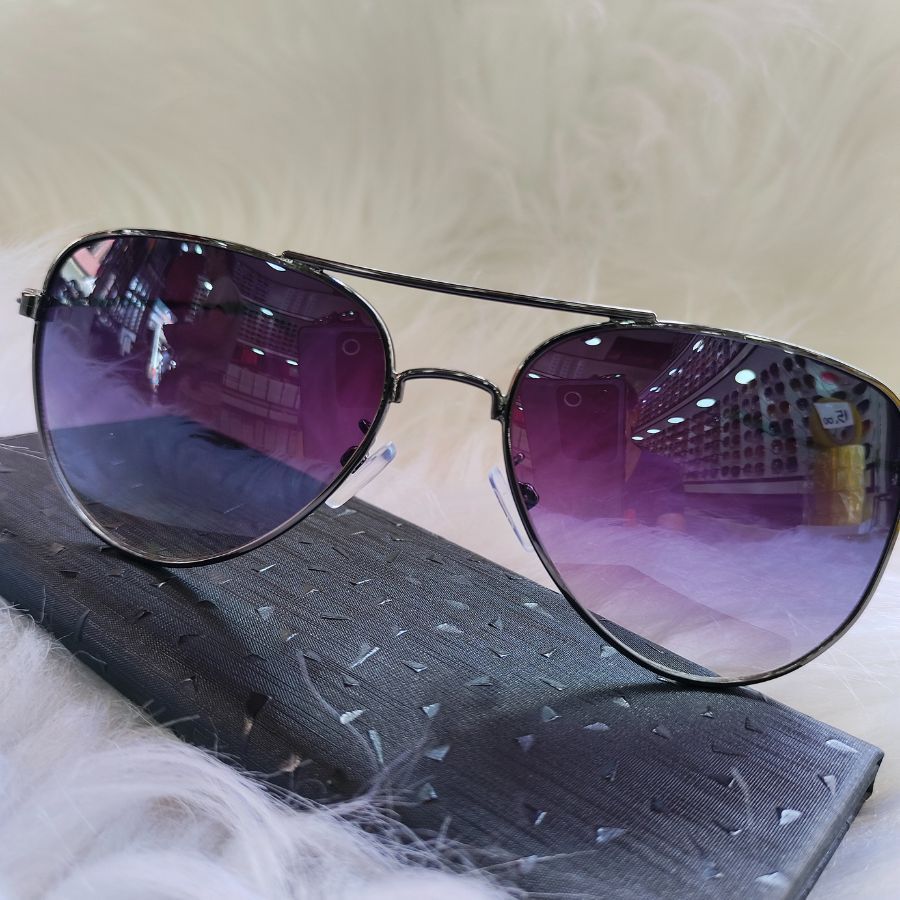 Óculos de Sol Preto Aviador Masculino e Feminino UV400 Clássico e Sofisticado — imagem 2 de 2