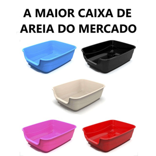 Caixa de Areia Gatos Grande 62x50x20 Furba Jumbox Pet Injet em Oferta na Shopee