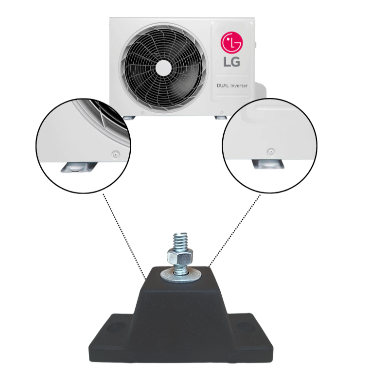 4 Calço Borracha Para Instalação Ar Condicionado Split Condensadora Pop