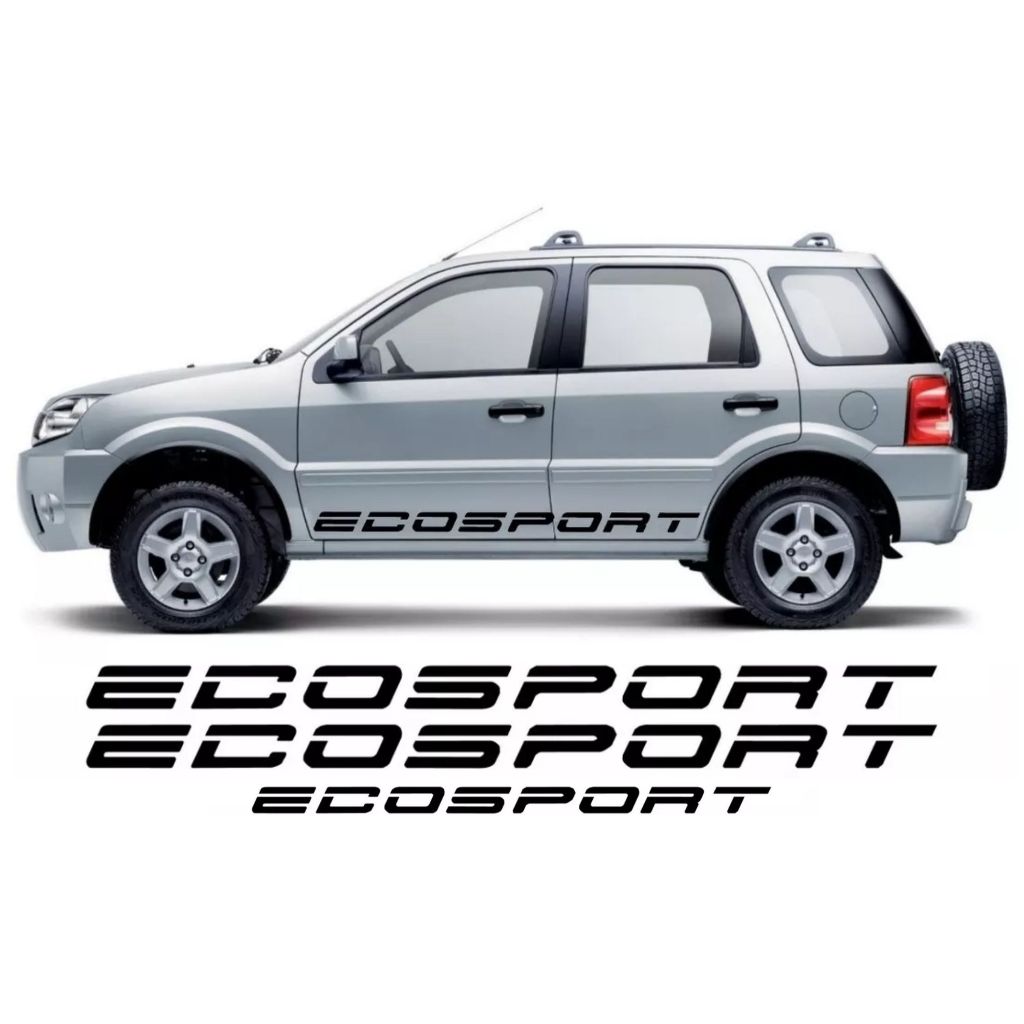 Kit 3 Adesivos Lateral e Traseira Ford Ecosport Freestyle Tuning Sport Acessórios Personalizado FD48