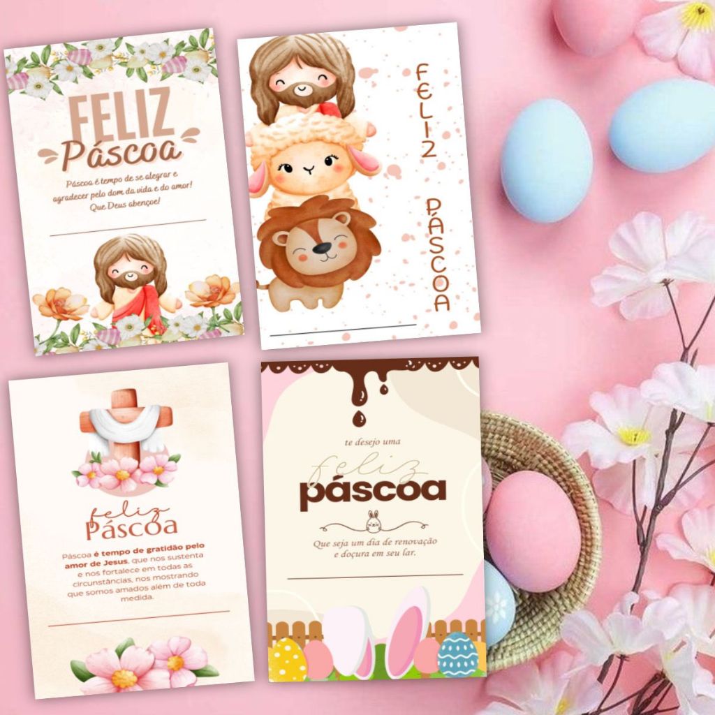 100 unids. Cartão de Páscoa ,  Cartão Agradecimento ao Cliente para Páscoa em Oferta na Shopee