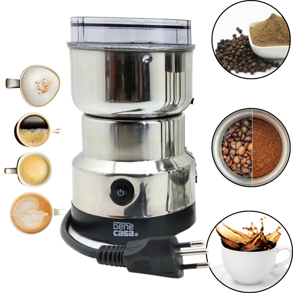 Imagem Moedor de Café Elétrico e Triturador de Sementes Inoxidável 110v