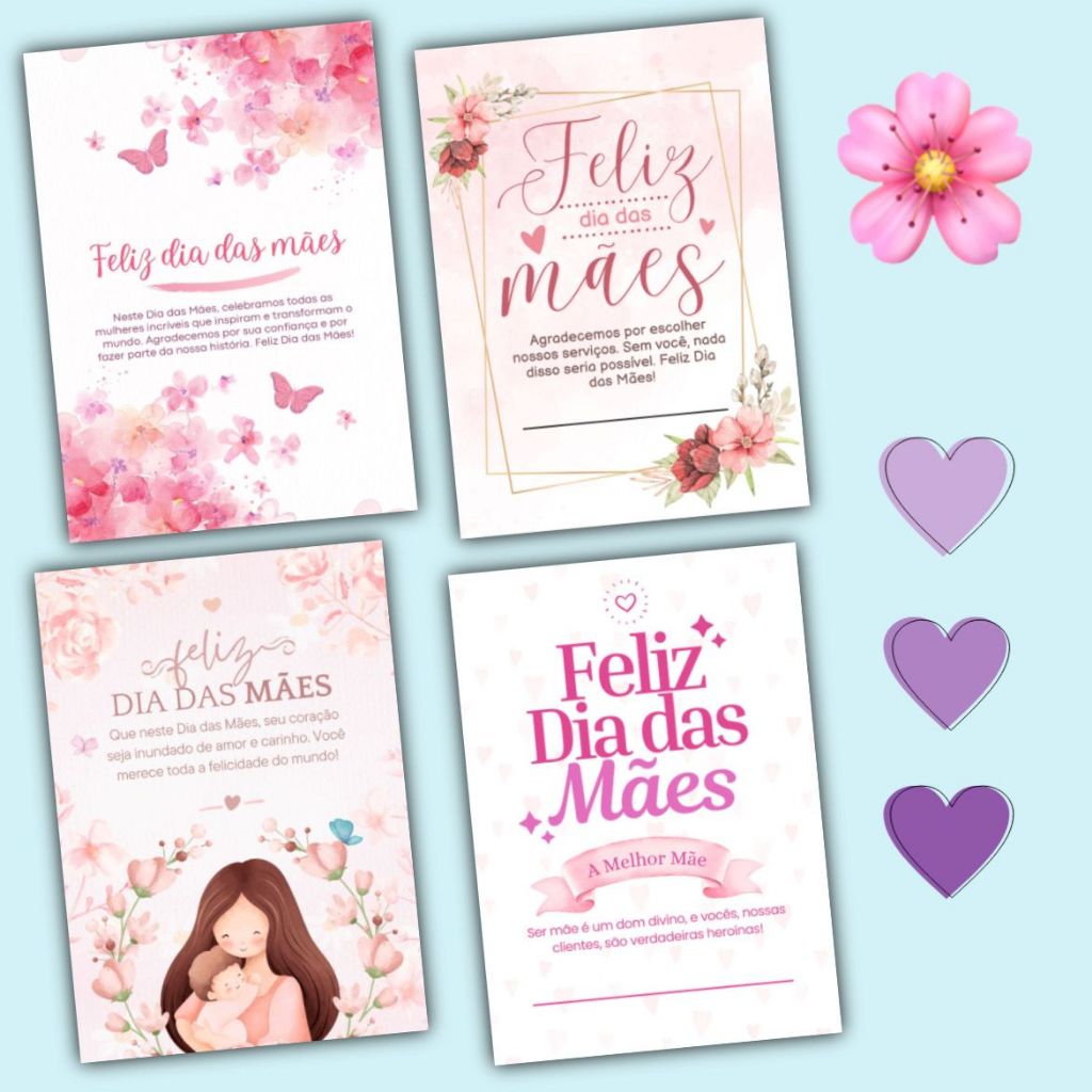 100 unids. Cartão Dia Das Mães, Cartão de Agradecimento Dia das Mães