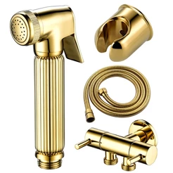 Material de latão alta pressão Ducha Higienica Chuveirinho Intima Banheiro Gold Cor Dourado Yesop