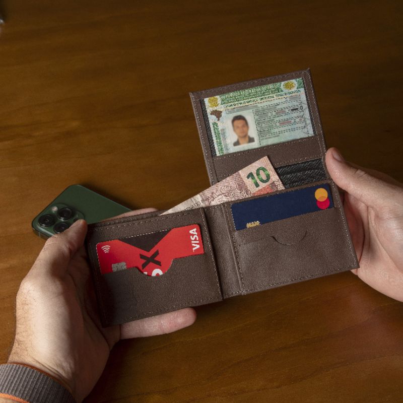 Carteira Masculina De Couro Legítimo Slim Super Reforçada e Resistente Preço de Fabricação em Oferta na Shopee